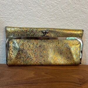 HOBO International Vintage Rachel Embossed Leather Trifold Clutch Wallet